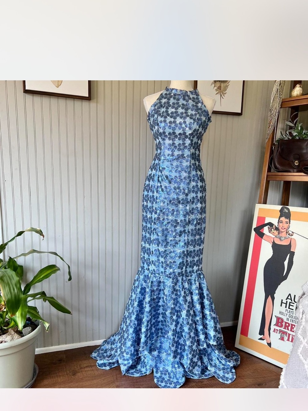 Vintage Y2K Mermaid Formal Dress
